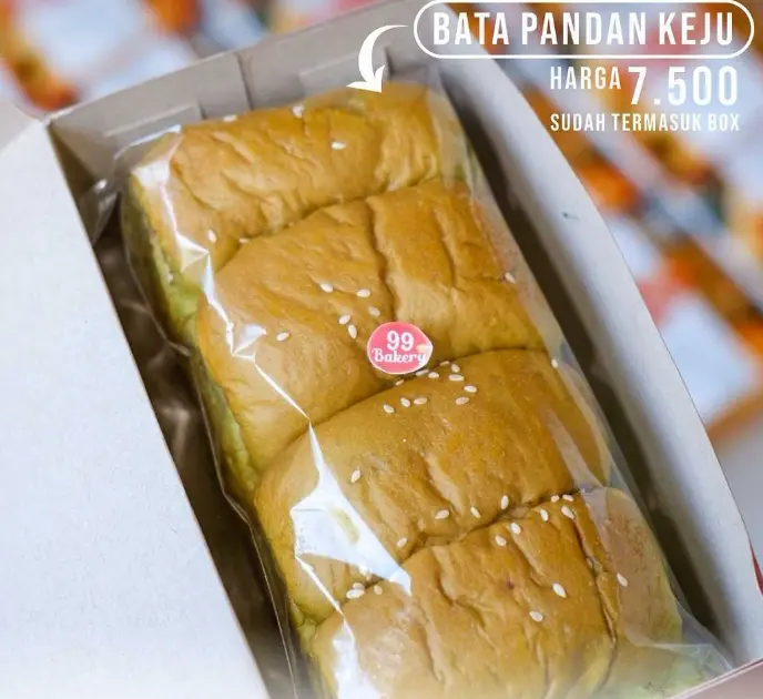 Roti Bata Pandan Keju