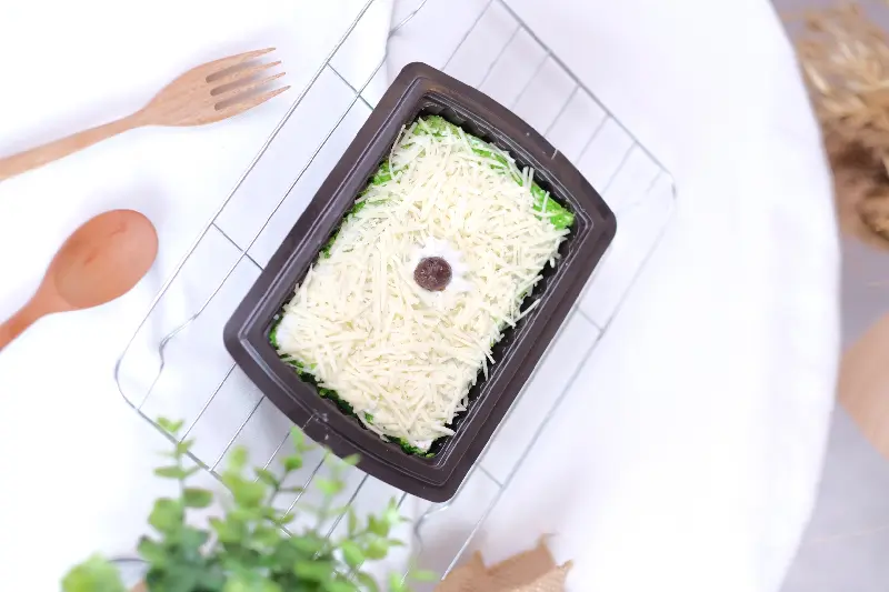 Brownies Kukus Pandan Full Keju S.