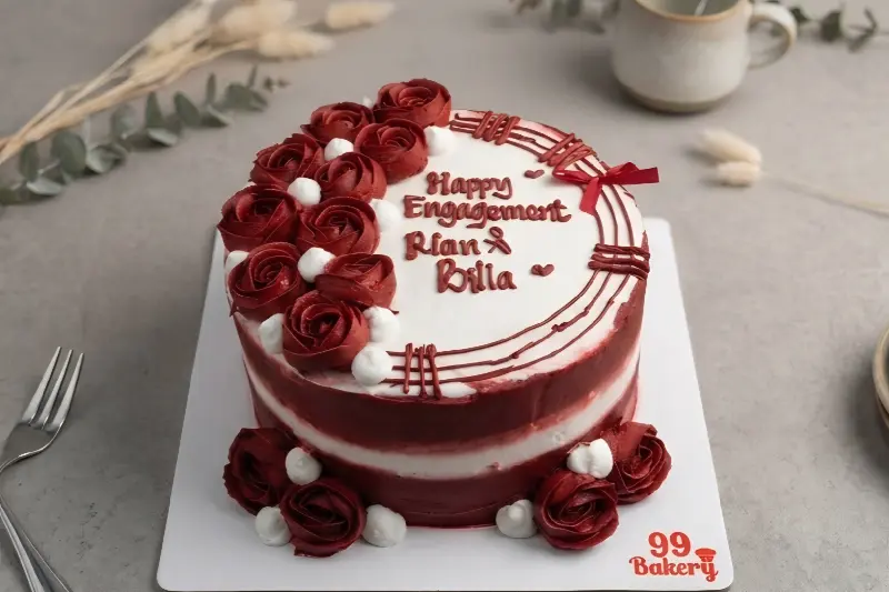 Blossom Cake - Crimson Love Royal Size (A4)